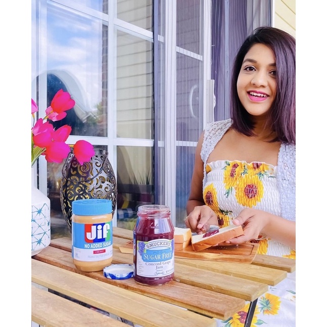 Bơ Đậu Phộng Không Đường JIF ( eat clean, tiểu đường, ăn kiêng)