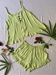 Bộ đồ ngủ dây lụa Infashion 3 nút