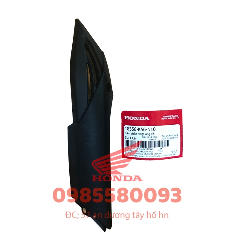 Tấm chắn nhiệt ống xả ốp bô chụp đuôi bô winner V1 đời đầu honda