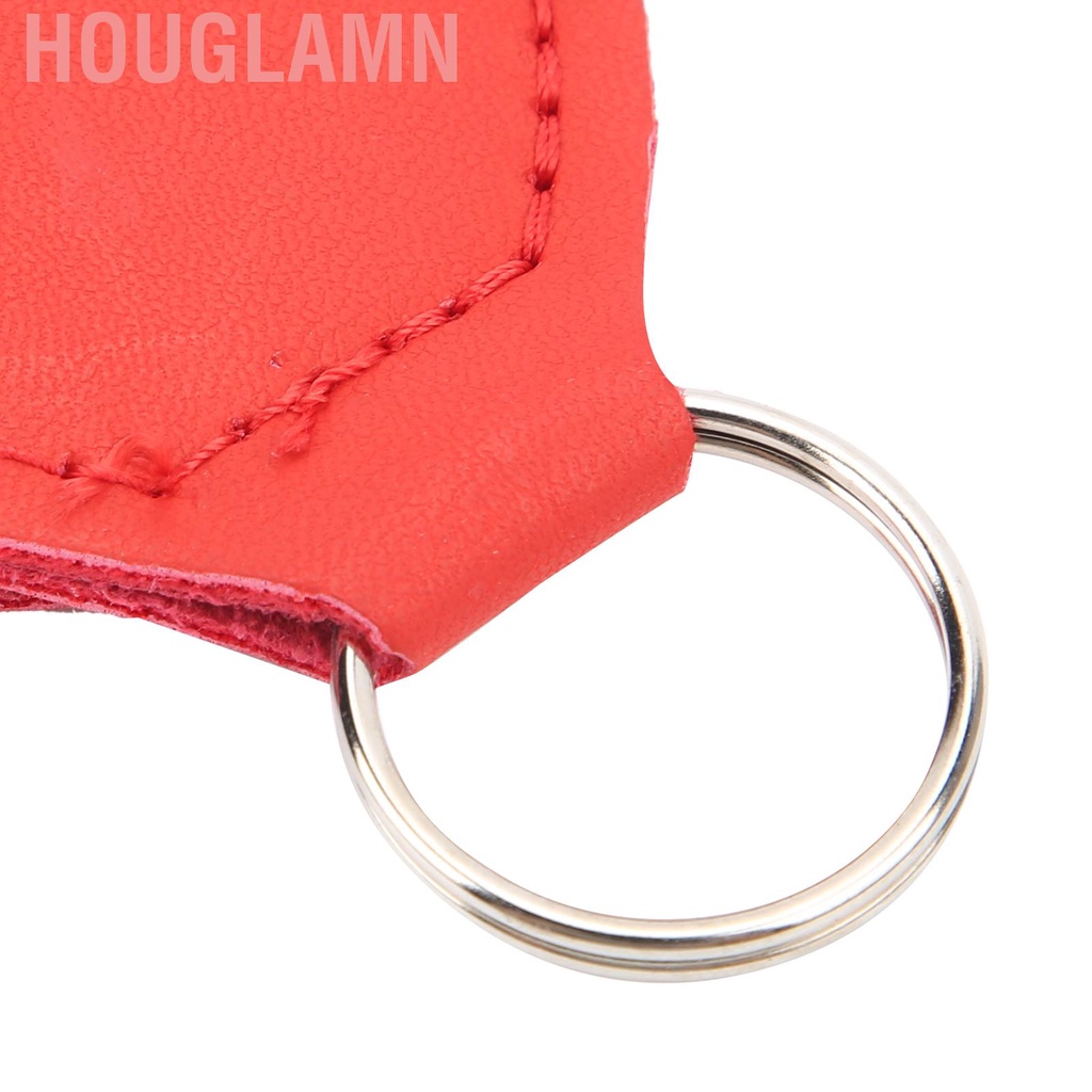 Houglamn Stylish Guitar Picks Holder Soft PU Leather Plectrum Storage Case Keyring Accessory