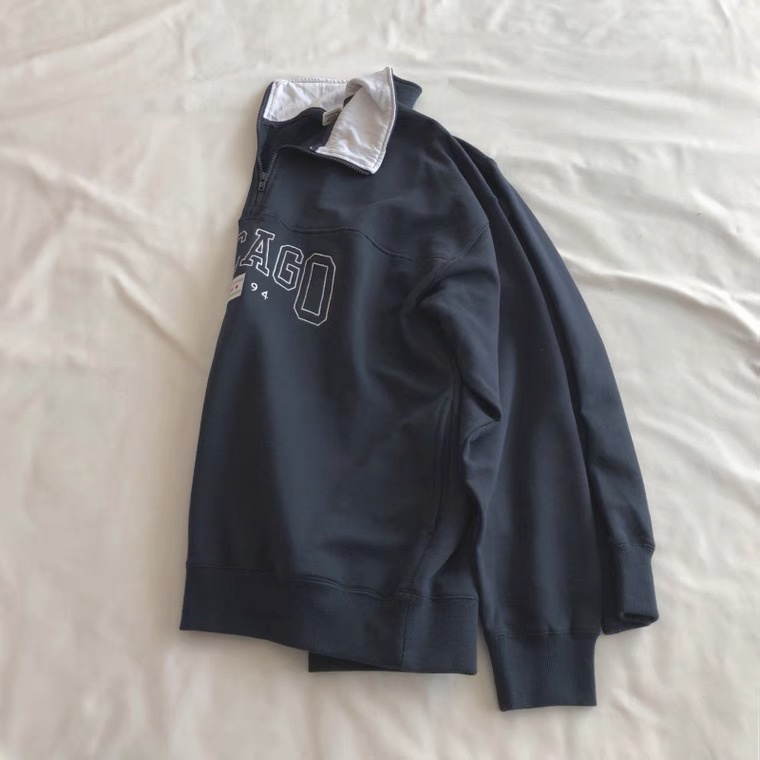 Áo polo nỉ dài tay cổ zip Chicago