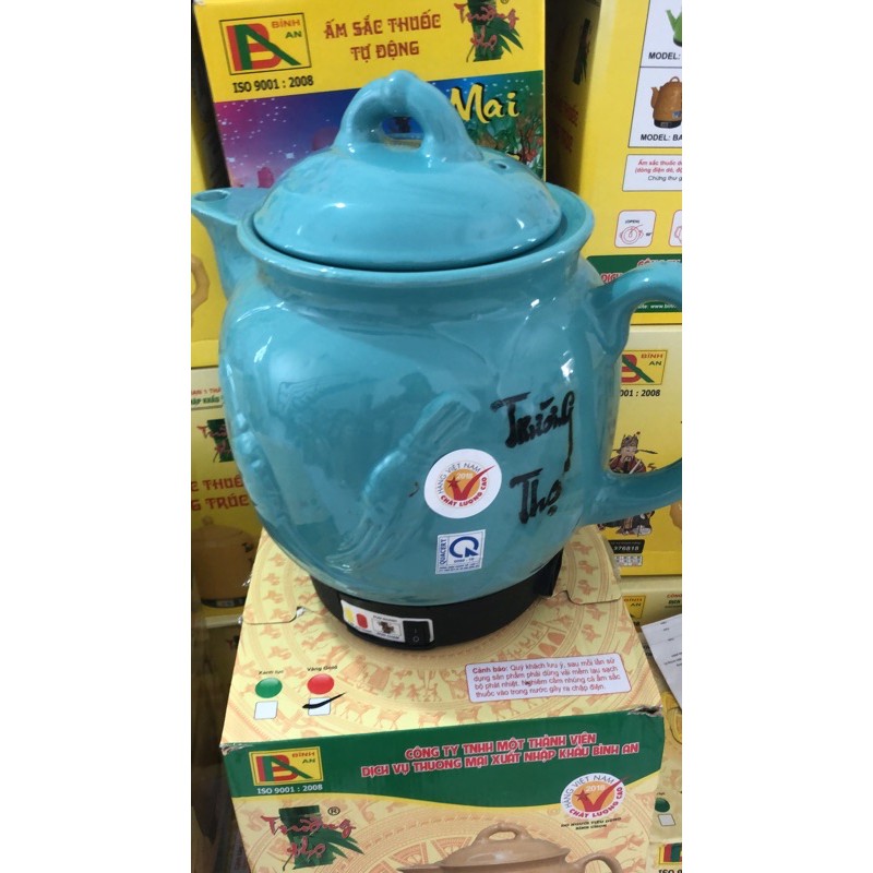 Ấm sắc thuốc Trường Thọ BA-1188 (5 Lít) màu xanh.