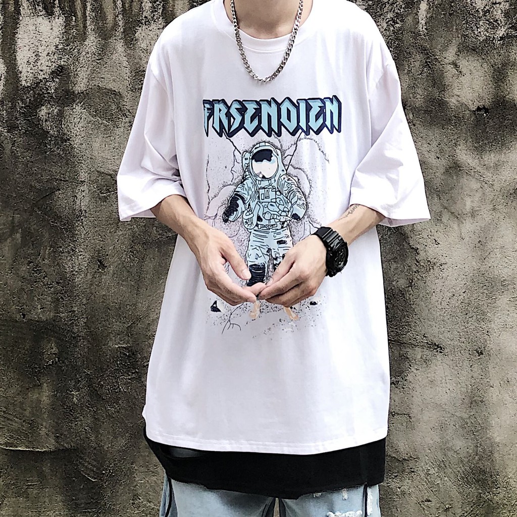 Áo thun nam nữ form rộng, áo phông tay lỡ ATL228