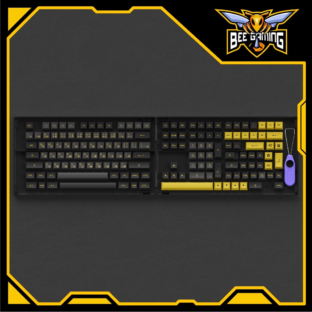 [Mã SKAMSALE03 giảm 10% đơn 200k] Bộ keycap AKKO Black Gold - Chất liệu PBT Double Shot - 158 nút