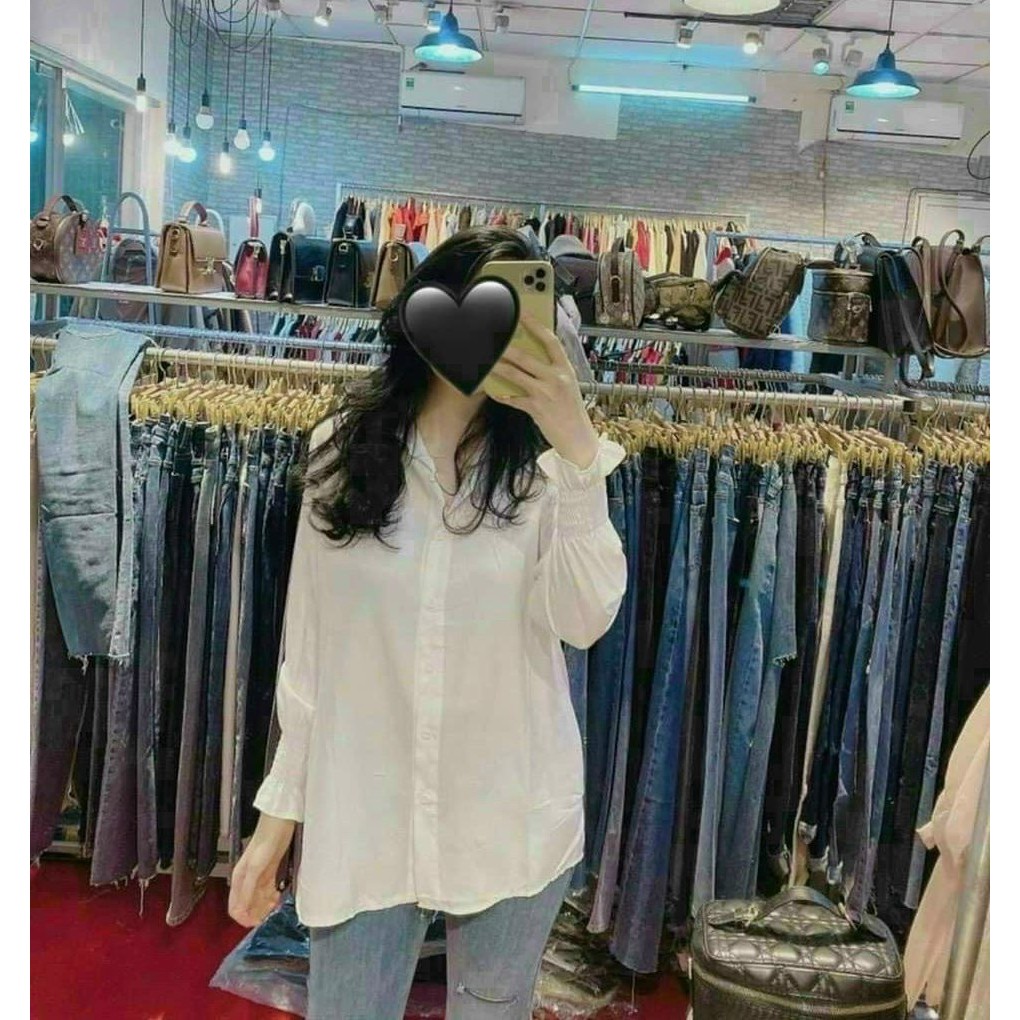 ÁO SƠ MI TAY BO CHUN FORM GIẤU QUẦN - Kèm Ảnh Thật | BigBuy360 - bigbuy360.vn