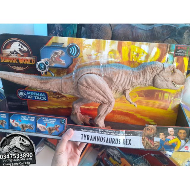 Mô hình khủng long T-rex phiên bản camp cretaceous hãng Mattel