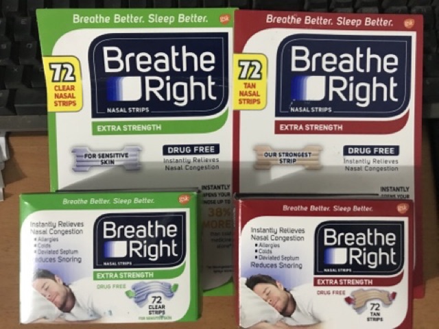 Miếng dán chống ngáy Breathe Right - mỹ- Tách lẻ