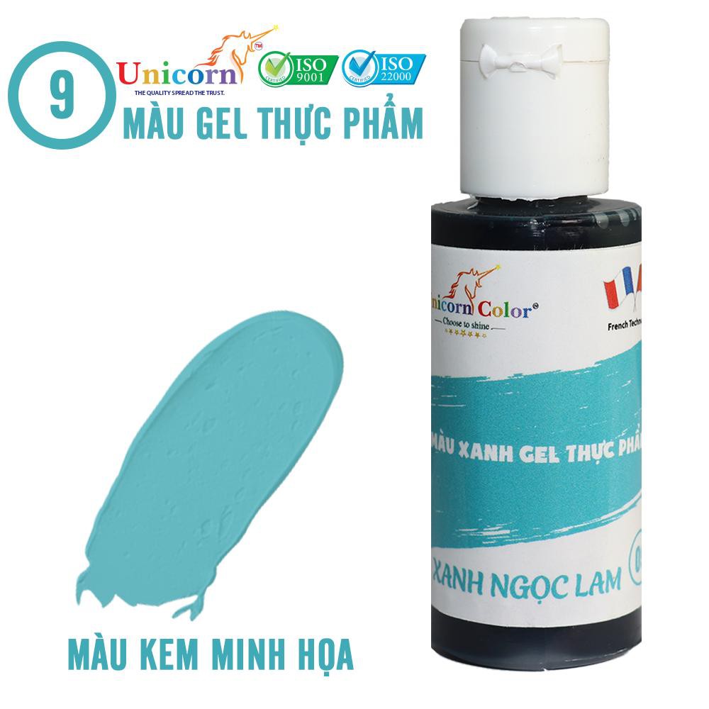 Màu Thực Phẩm Unicorn Color Xanh Ngọc Lam - Ms 09 - 28G (Dạng Gel)