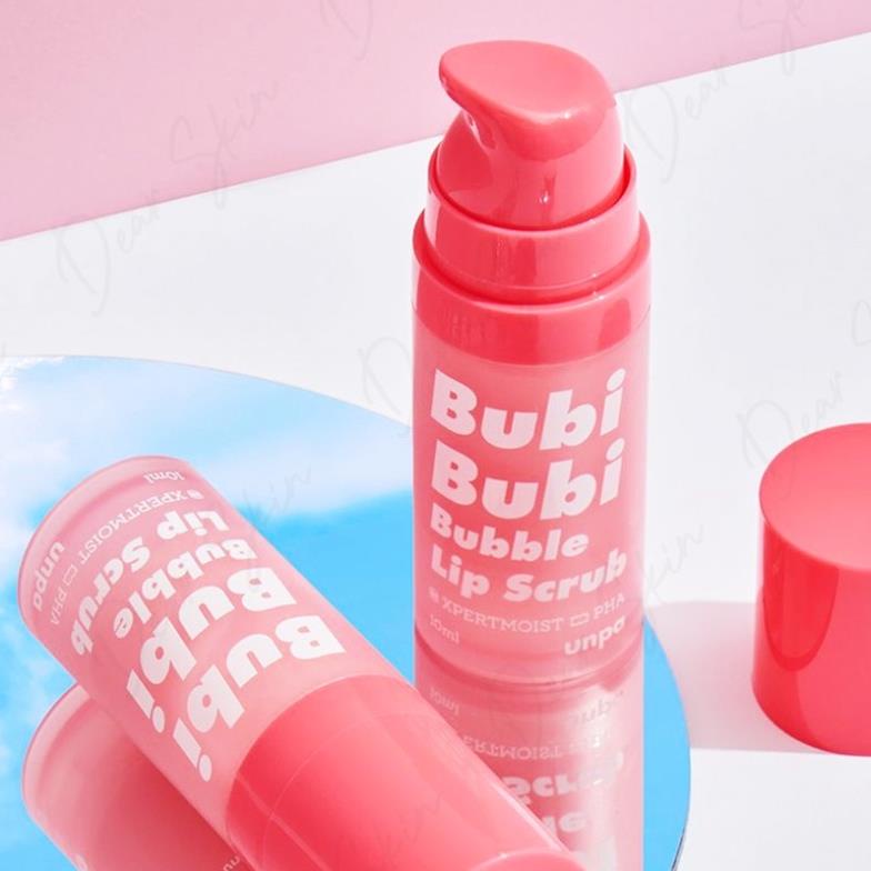 Tẩy da chết thải độc làm mềm hồng môi Bubi Bubi Bubble Lip Scrub Unpa 10ml