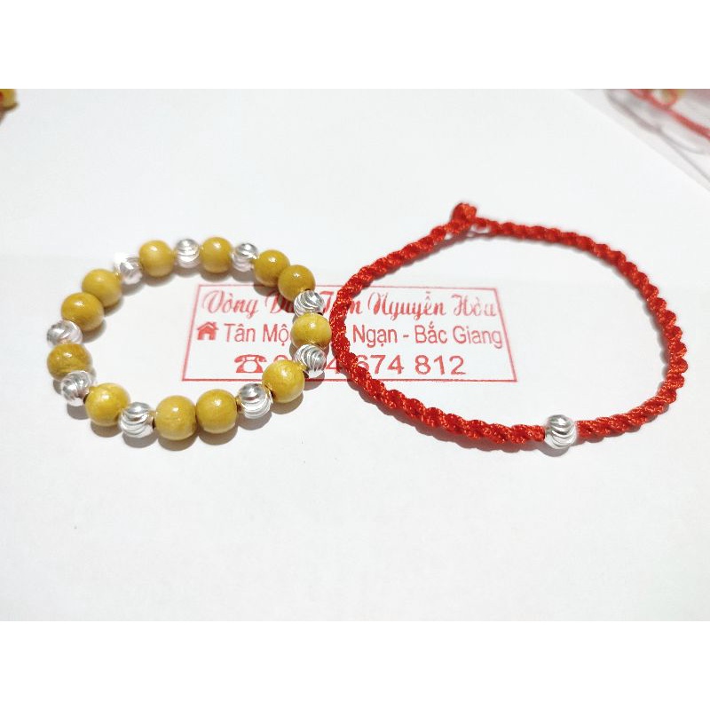 combo vòng dâu tằm + vòng chỉ đỏ