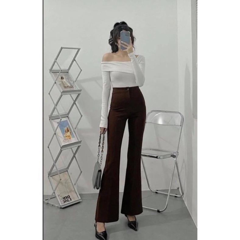 Quần ống loe dáng thon dài hàng hóa mới hot hit 2022 Nội y xanh chất đẹp deal xịn sexy