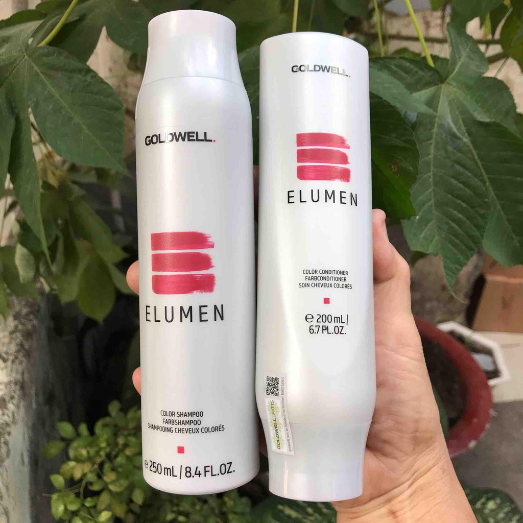 Dầu gội và dầu xả Goldwell Elumen giữ màu 250ml - 200ml