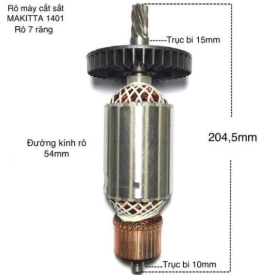 Rô to máy cắt sắt Makitta 1401 / rô 7 răng