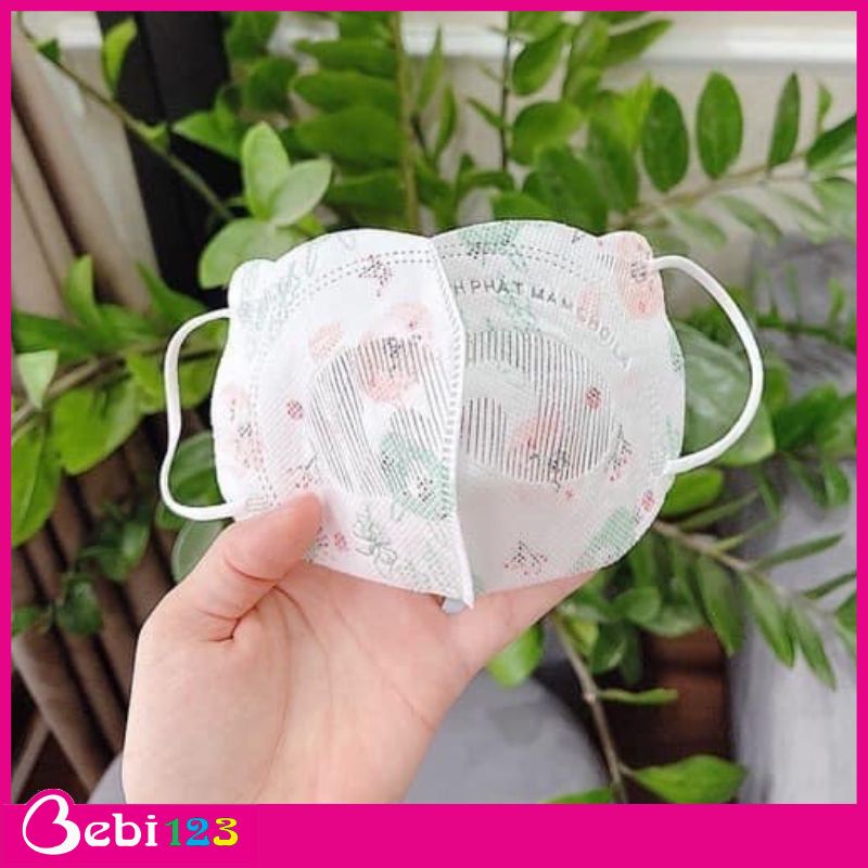 Hộp 10 khẩu trang y tế Ômi 3D tai Gấu cho bé