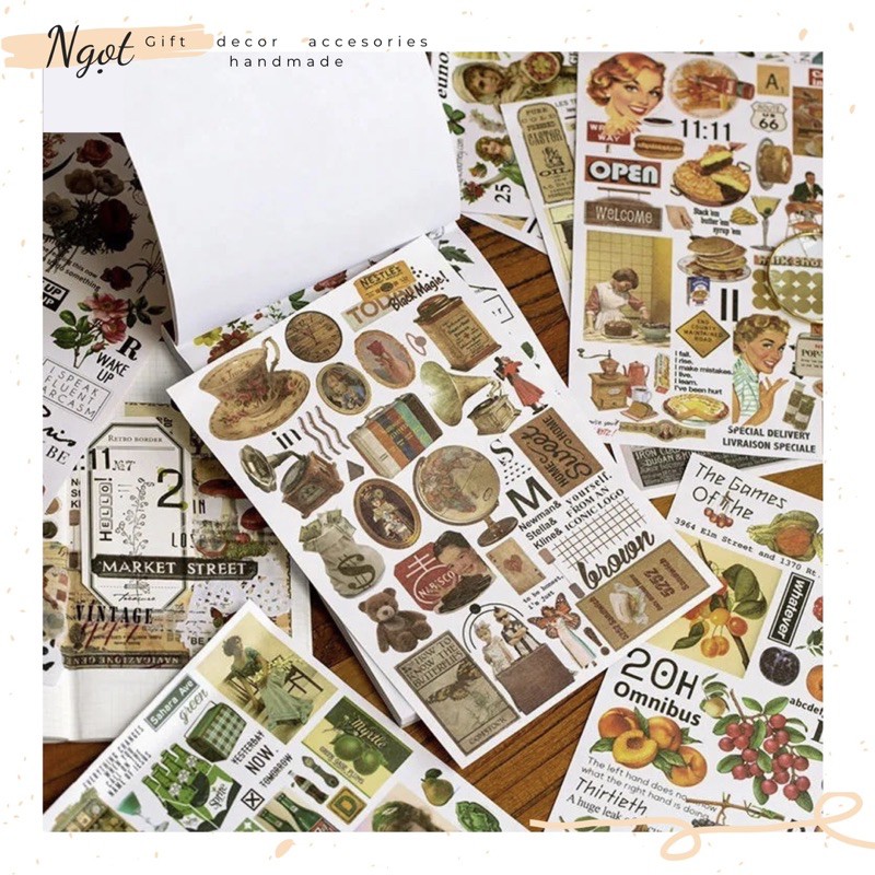 Quyển 50 tờ sticker DAWN SCHUBERT