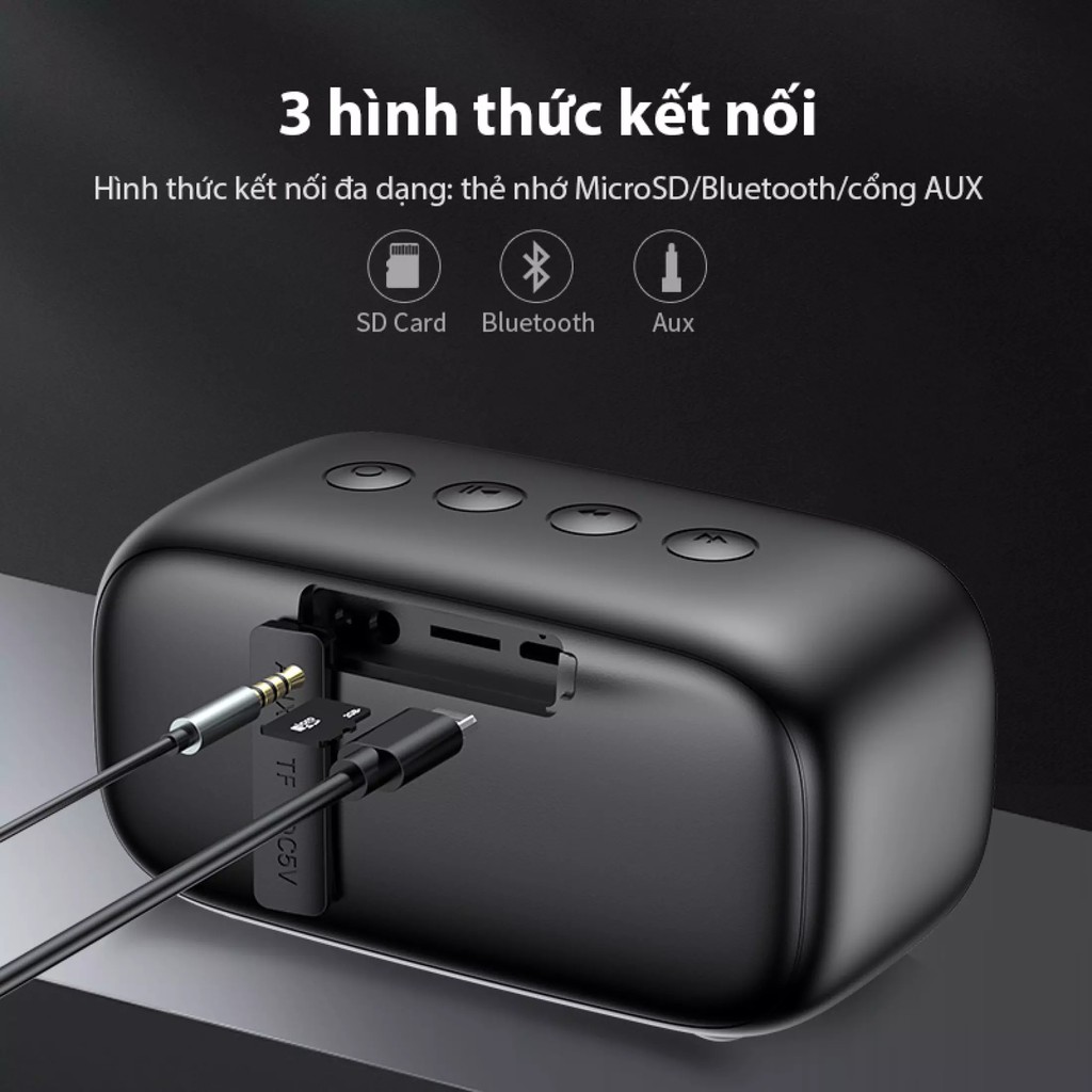 Acome A8 Loa Bluetooth Công Suất 5W Nhỏ Gọn Tiện Lợi Âm Thanh Cực Lớn Bluetooth 5.0 Chống Nước IPX7 Hàng Chính Hãng