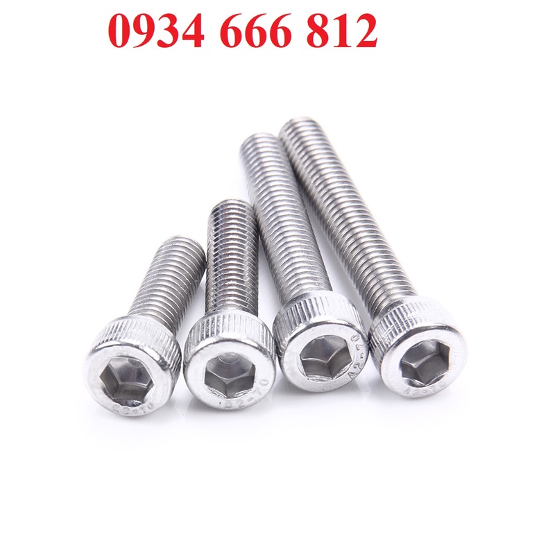 50c bulong lục giác chìm đầu trụ M3 INOX 304, M3X6,M3X8,M3X10,M3X12, M3X16, M3X20,M3X25,M3X30