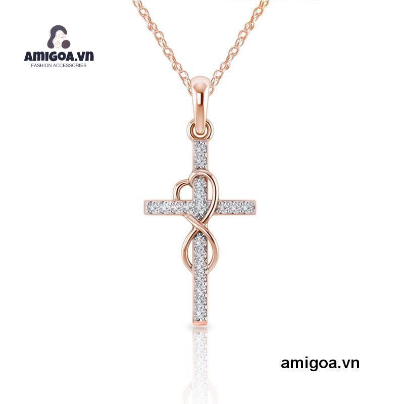 ✨✨Vòng cổ Mạ Bạc Hình Số 8 Đính Đá Kim Cương Nhân Tạo