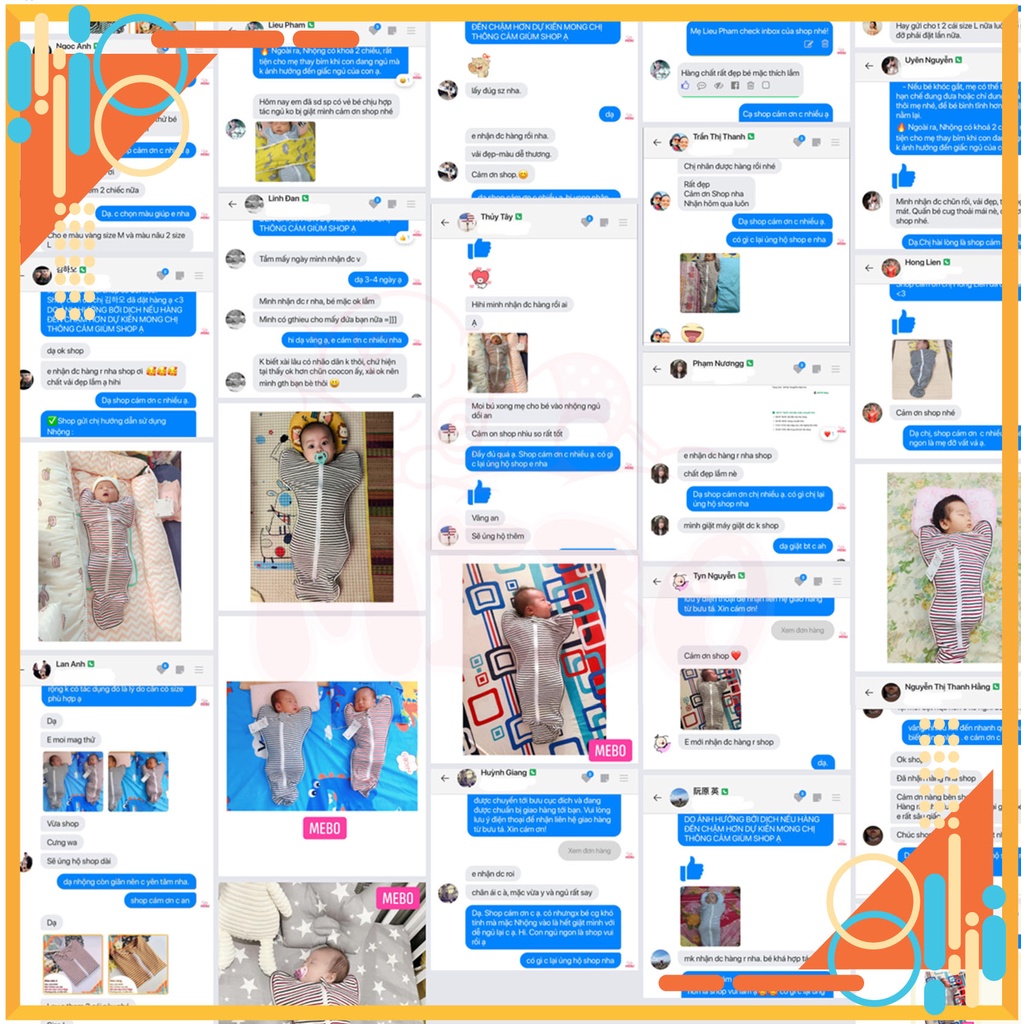 Nhộng Dài - Nhộng chũn giúp bé sơ sinh ngủ ngon, không giật mình - Hàng Chính Hãng