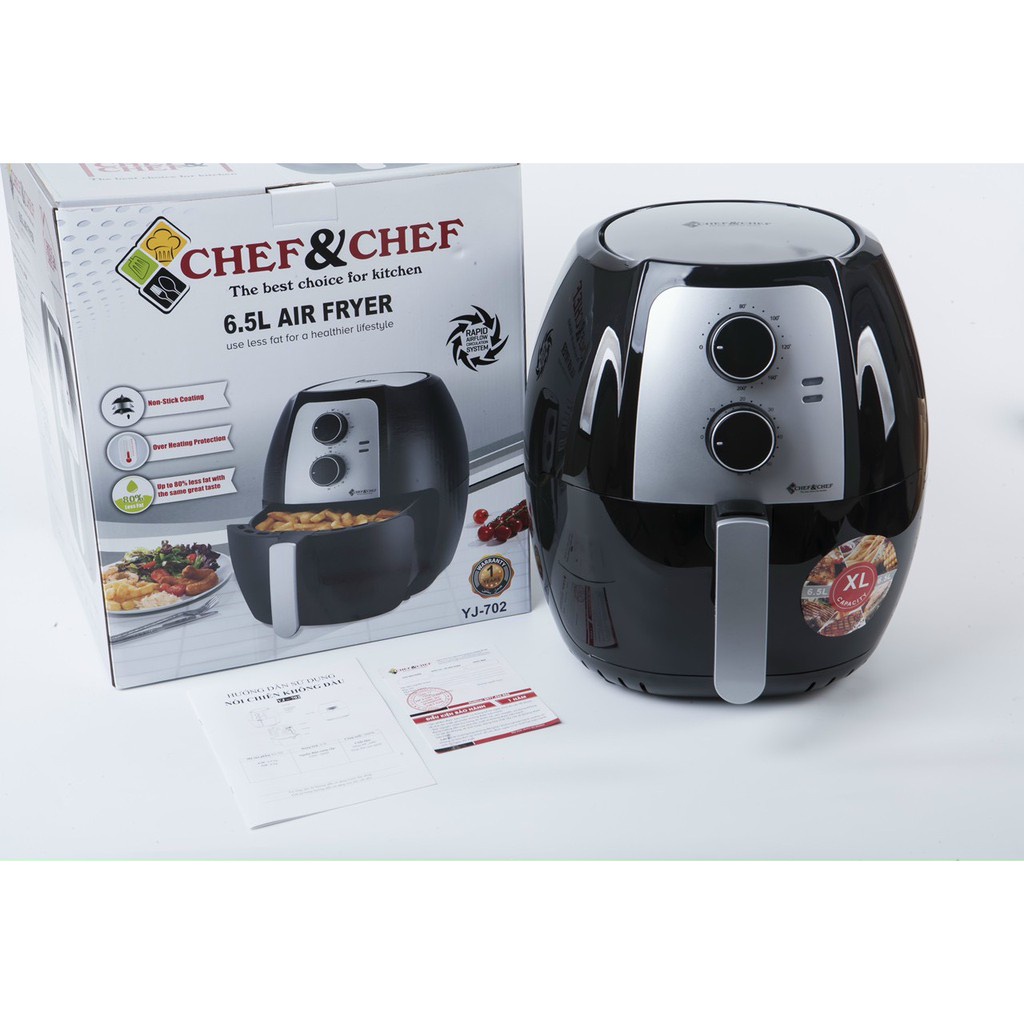 NỒI CHIÊN KHÔNG DẦU CHEF&amp;CHEF DUNG TÍCH ĐẠI 6,5L