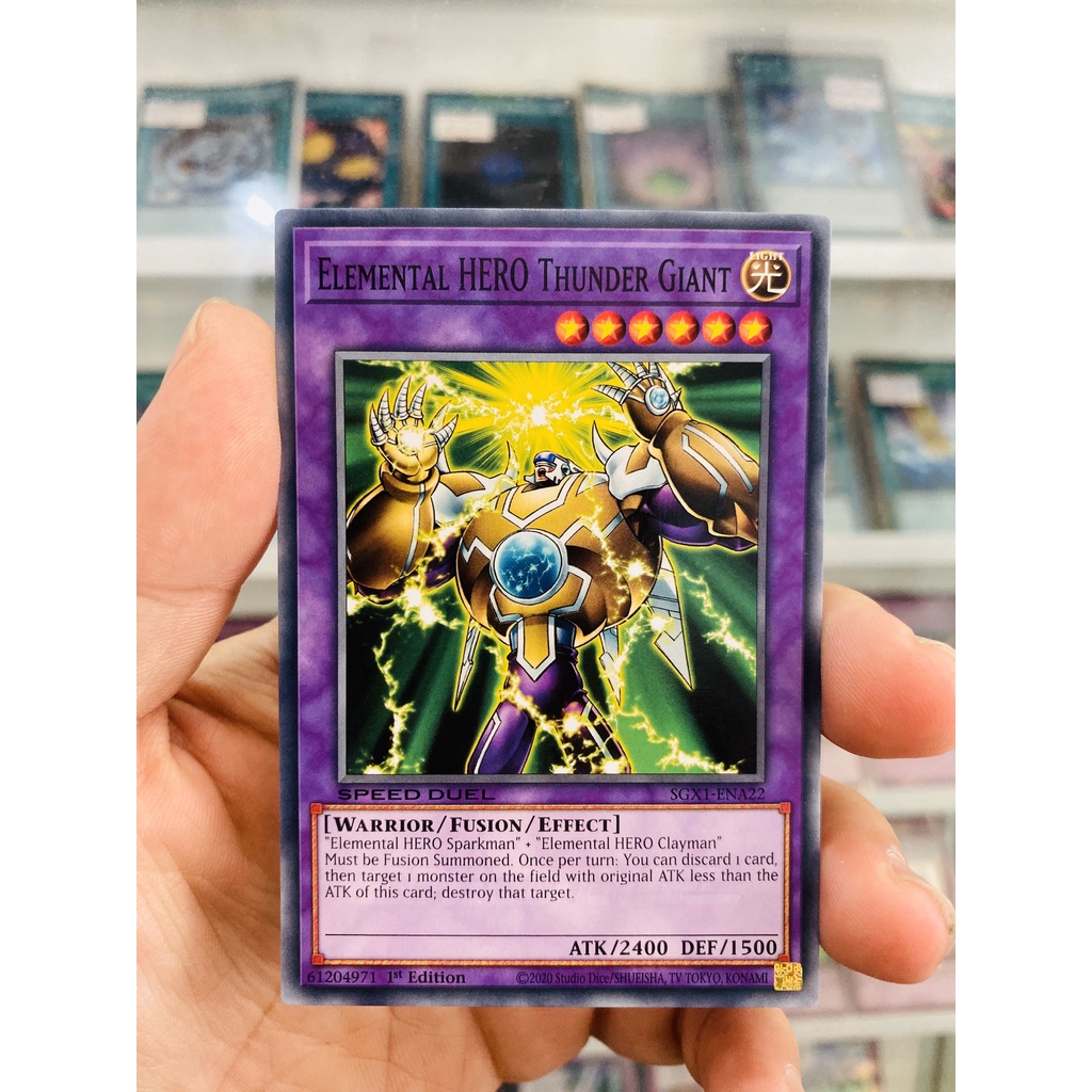 Thẻ Bài YugiOh! Mã SGX1-ENA22 - Elemental HERO Thunder Giant - Common - 1st Edition