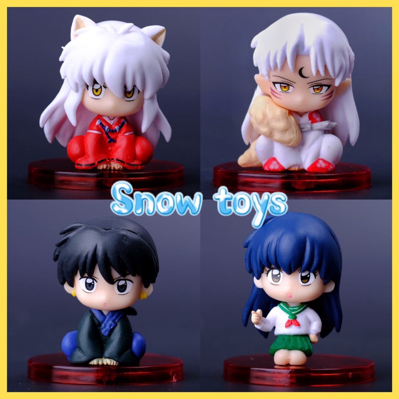 Mô hình InuYasha - Higurashi Kagome Miroku Sesshomaru - 4 nhân vật chính bán lẻ - Cao 5cm