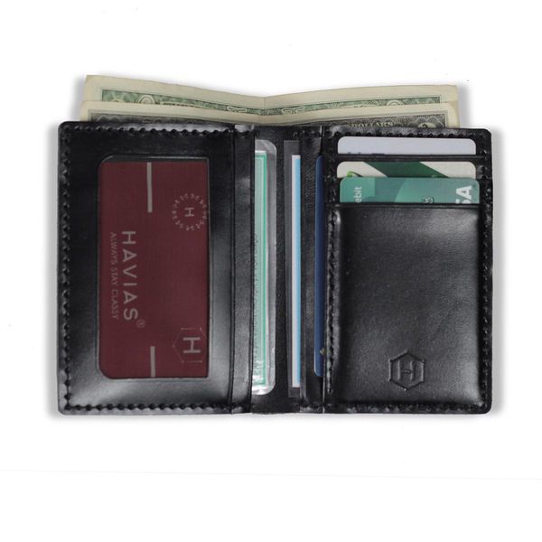 Ví Da đứng Venumi Handcrafted Wallet HAVIAS - Đen