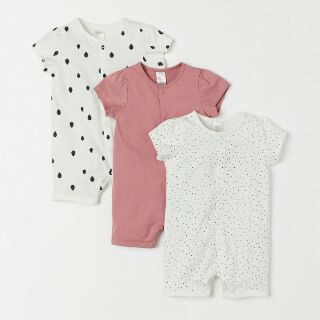 [H.M CN]Set 3 romper săn sale H.M C.h.i.n.a chính hãng sz 9-12m