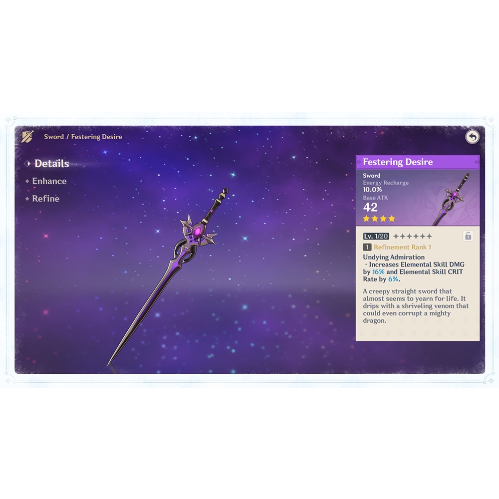 [ Tặng đế ][ 21cm ] Mô hình móc khóa Răng Nanh Rỉ Sét - Genshin Impact - Baystore