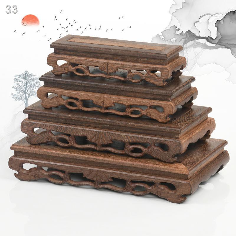 Wenge gỗ gụ chạm khắc bình thủ công mỹ nghệ Tượng phật bằng đá lẻ ấm trà bonsai Wenwan khay rắn