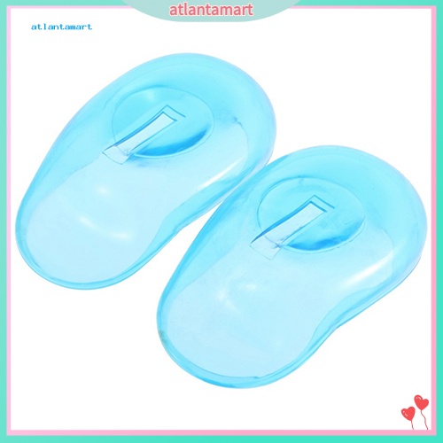 Cá Tuyết| Bộ 2 Vỏ Bọc Bảo Vệ Tai Khi Nhuộm Tóc Bằng Silicone Trong Suốt Màu Xanh Dương