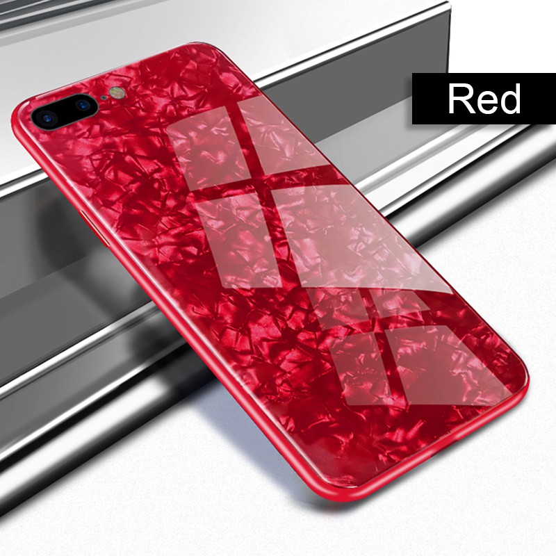 Ốp điện thoại mặt kính cường lực cao cấp họa tiết đẹp mắt cho iPhone 7 Plus 8 Plus | BigBuy360 - bigbuy360.vn