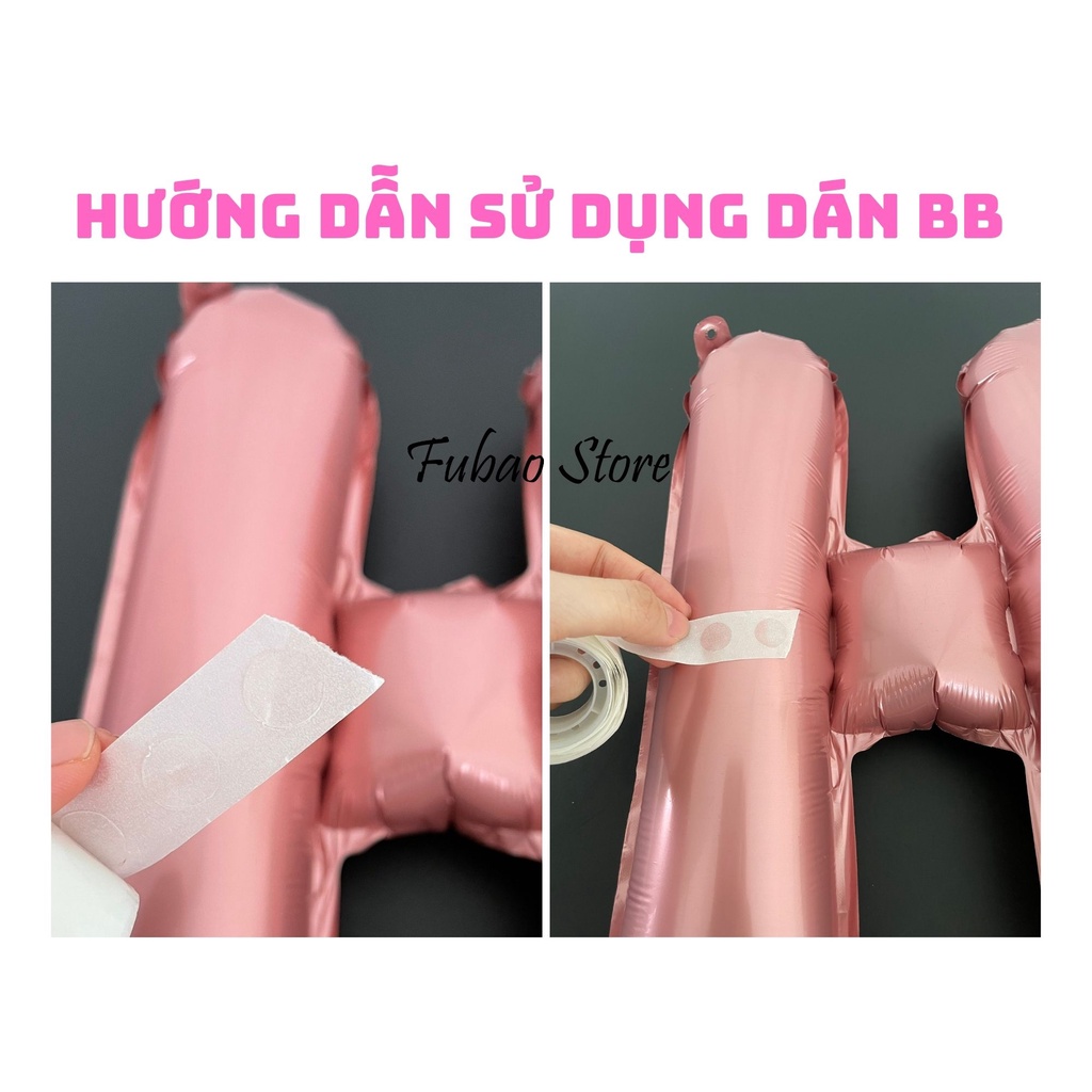 Cuộn băng keo dán bóng, dính bóng, trang trí sinh nhật Fubao Store
