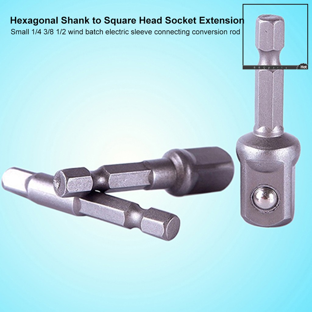 Bộ 3 Đầu Nối Chuyển Đổi Mata Bor Hex Shank 1 / 4 &quot;3 / 8&quot; 1 / 2 &quot;
