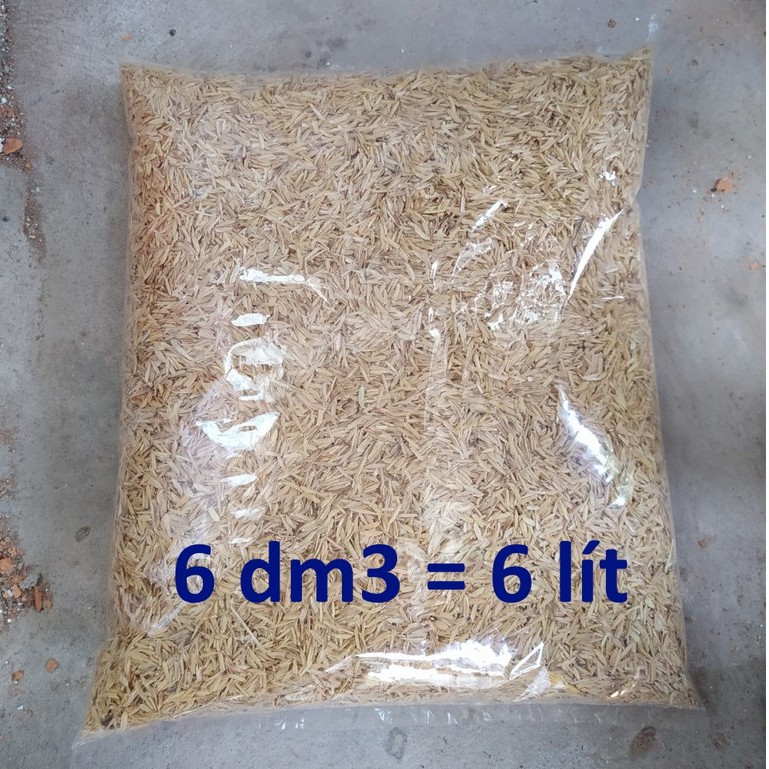 Giá Thể Vỏ Trấu Trồng Cây túi 6DM3, Trộn với đất trồng và mụn xơ dừa