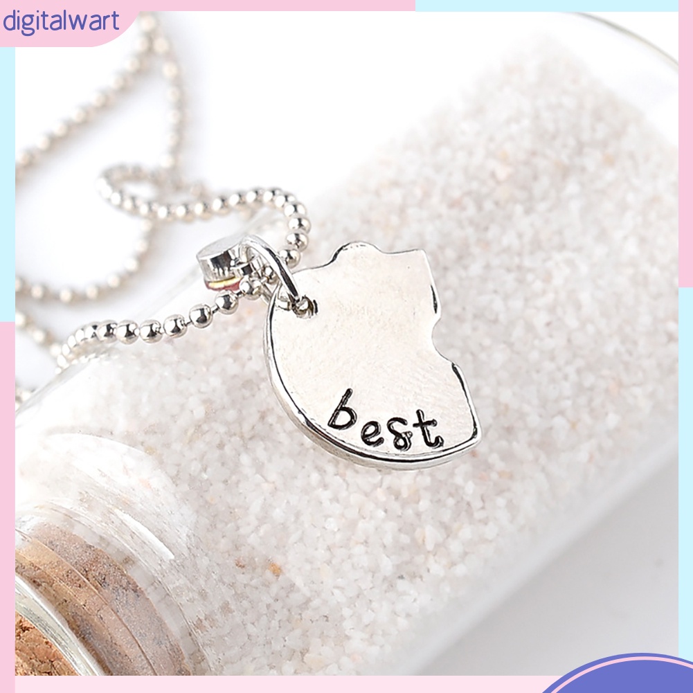 Set 4 Dây Chuyền Tình Bạn Mặt Trái Tim Đính Đá Thời Trang