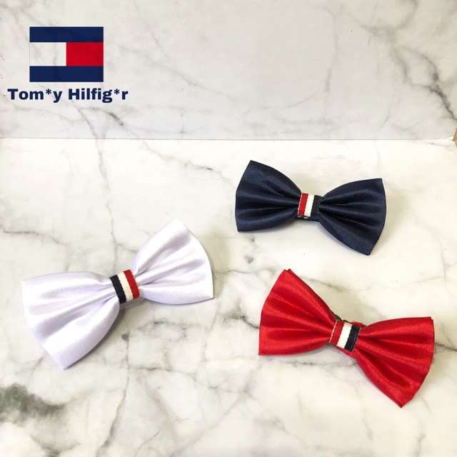 Áo Thun Tommy Hilfiger Thắt Nơ Cổ Màu Xanh Navy / Đỏ / Đen / Trắng Thời Trang