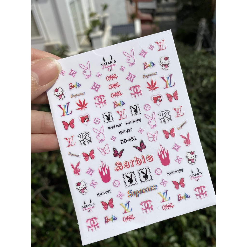Sticker dán móng tay các THƯƠNG HIỆU nổi tiếng 2
