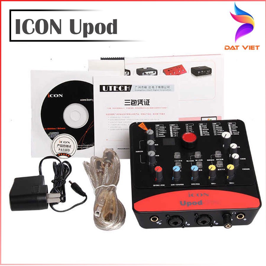 Trọn Bộ Sound Card Icon Upod Pro Mic Technica AT2020 . Chuyên Livestream Chuyên Nghiệp , Thu Giọng Đọc , Live Bigo