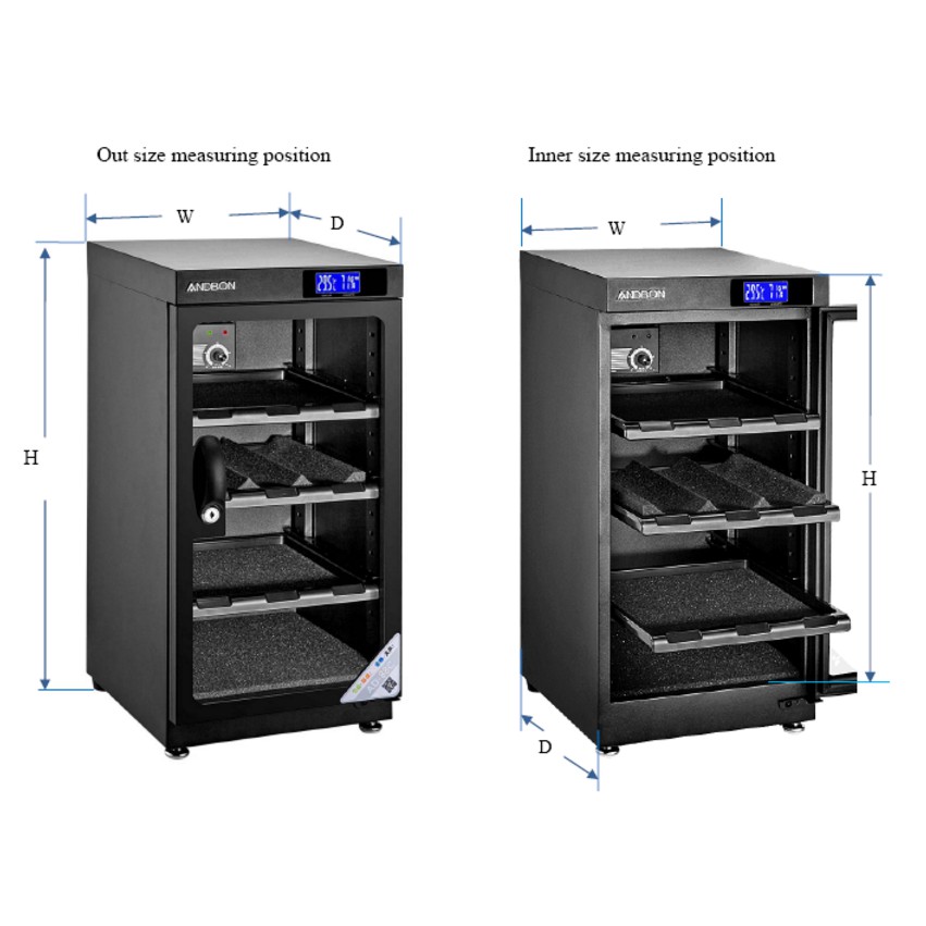 TỦ CHỐNG ẨM AD-80C, 80 LÍT-ANDBON