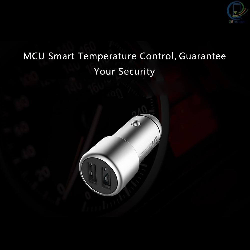 Cốc Sạc Nhanh 25 Giờ Xiaomi Zmis Qc3.0 Cổng Usb Kép 5v/3a 9v/2a 12v/1.5a Cho Xe Hơi