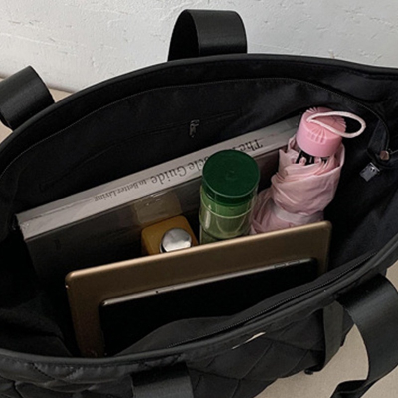 Túi Xách Đeo Vai Bằng Nylon Sức Chứa Lớn Màu Sắc Trơn Phong Cách Vintage Dành Cho Nữ