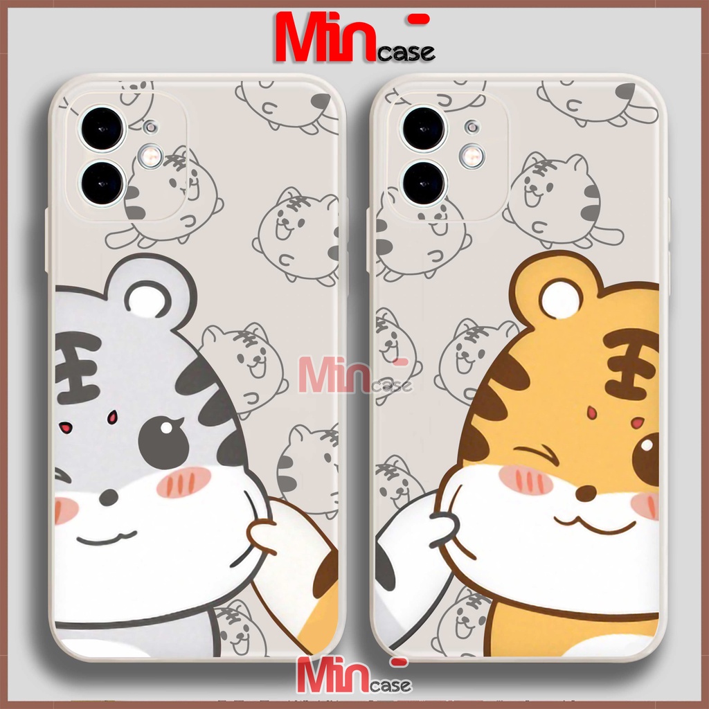 Ốp lưng iPhone Hổ Tiger viền vuông silicon mềm dẻo cho iphone 6/6s/7/8/X/XS/XR/11/12/13 Pro Plus Max cute dễ thương đẹp