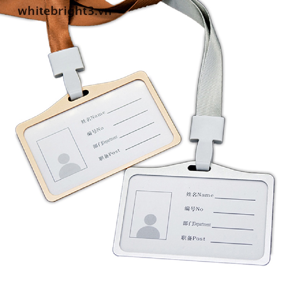 Dây Đeo Thẻ ID Bằng Nhôm Tùy Chỉnh Màu Trắng Cho 3