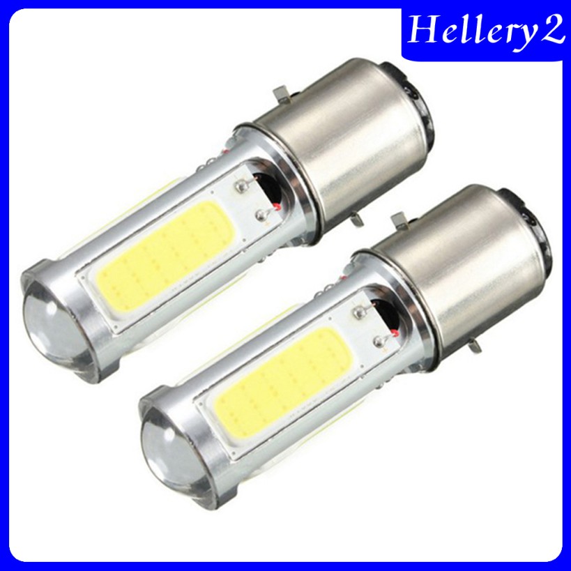 Set 2 Đèn Pha Led Cob Ba20D H6 Ánh Sáng Trắng Cho Xe Đạp