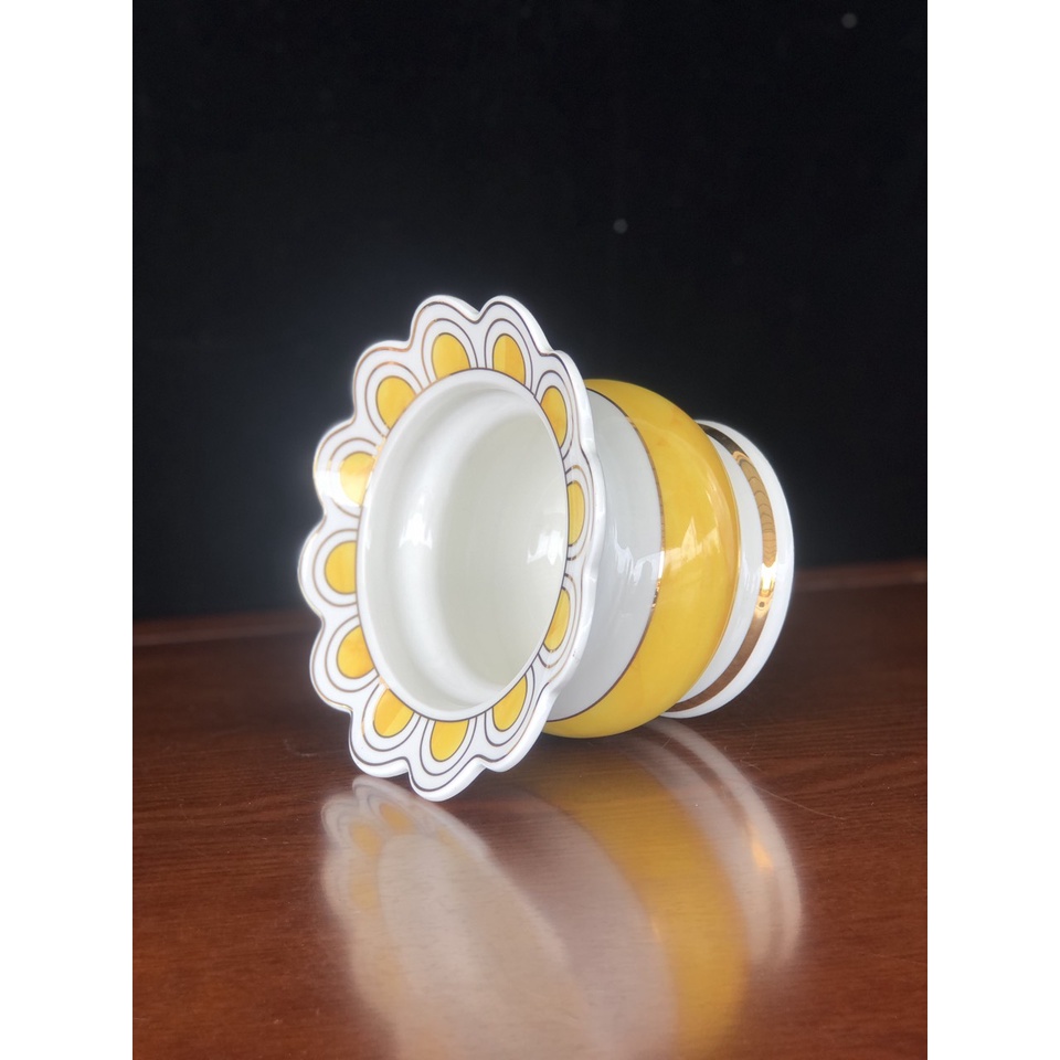 Bộ Thờ Cúng Lư Hứng Tàn Nhang 1518 Phối Vàng Bằng Sứ Cao Cấp - Phật Giáo Tường Thuận