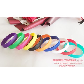 Vòng tay cao su trơn nhiều màu