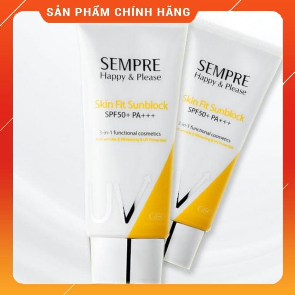 Kem Chống Nắng Sempre Happy & Please Skin Fit Sunblock SPF50+ PA+++