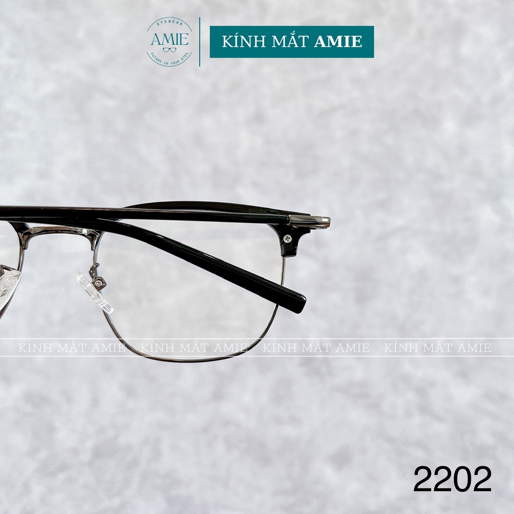 Mắt kính cận vuông AMIE Eyewear gọng kính kim loại nam đơn giản thời trang 2202
