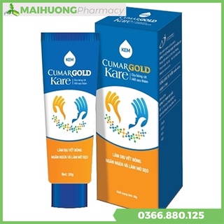 [Chính Hãng] Kem Cumargold Kare tuýp 30gr, Làm mát dịu trong các trường hợp bị bỏng,Ngăn ngừa và làm mờ sẹo.